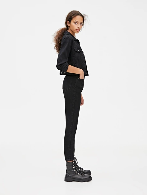 Джинсы Mom's женские Pull & Bear 9682/337/839 36 Серые (SZ09682337839365) - изображение 4