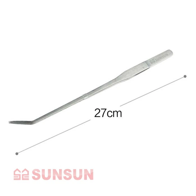 Пинцет изогнутый SunSun SC-06 металлический 27 см - изображение 3