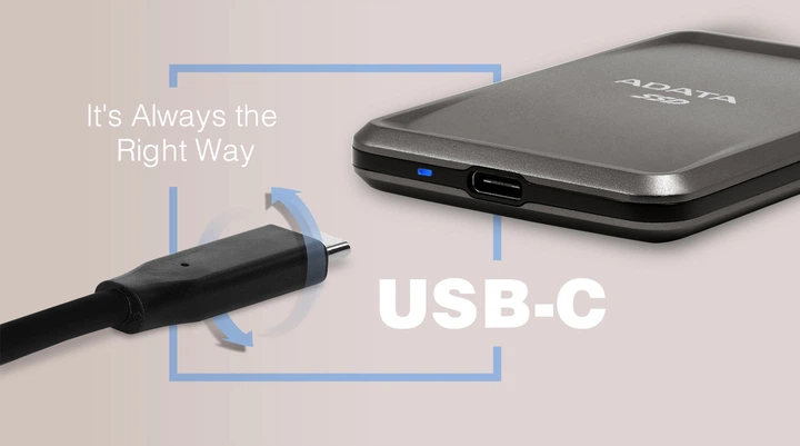Портативный SSD USB 3.2 Gen 2 Type-C ADATA SC685P 250GB Титановый серый (ASC685P-250GU32G2-CTI) - изображение 4