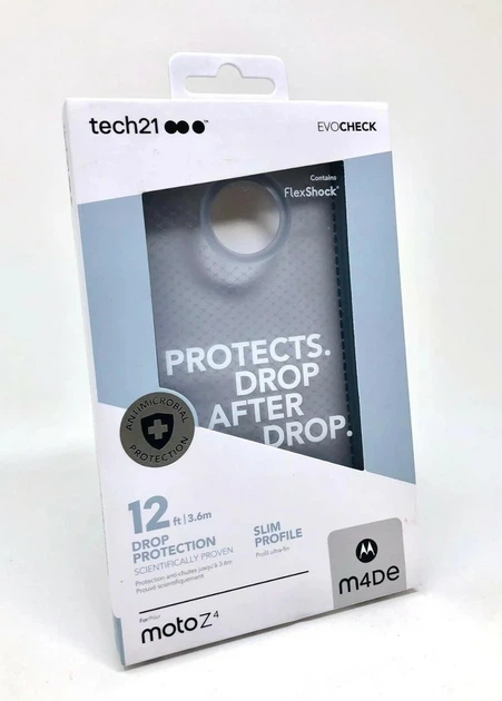 Противоударный чехол Tech21 Evo Check Motorola Moto Z4 XT1980-4 Shark Blue - зображення 2