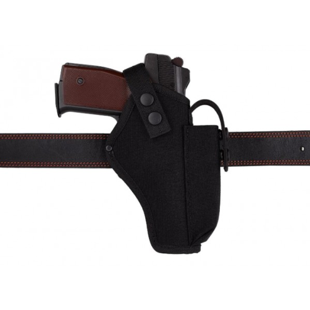 Кобура АПС (Автоматический пистолет Стечкина) поясная с чехлом под магазин (CORDURA 1000D, черная) - зображення 2