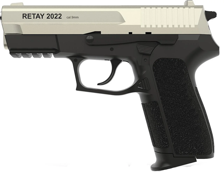 Стартовый (сигнальный) пистолет RETAY 2022, 9mm Satin + 5 Холостых патронов в ПОДАРОК! - зображення 1