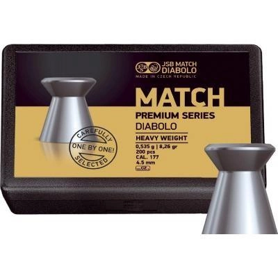Пульки JSB Match Premium HW, 4,5 мм , 0,535 г, 200 шт/уп (1025-200) - зображення 1