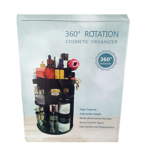 Органайзер для косметики 360° Rotation Cosmetic Organizer Black - Фото 4 Органайзер для косметики 360° Rotation Cosmetic Organizer Black - изображение 4