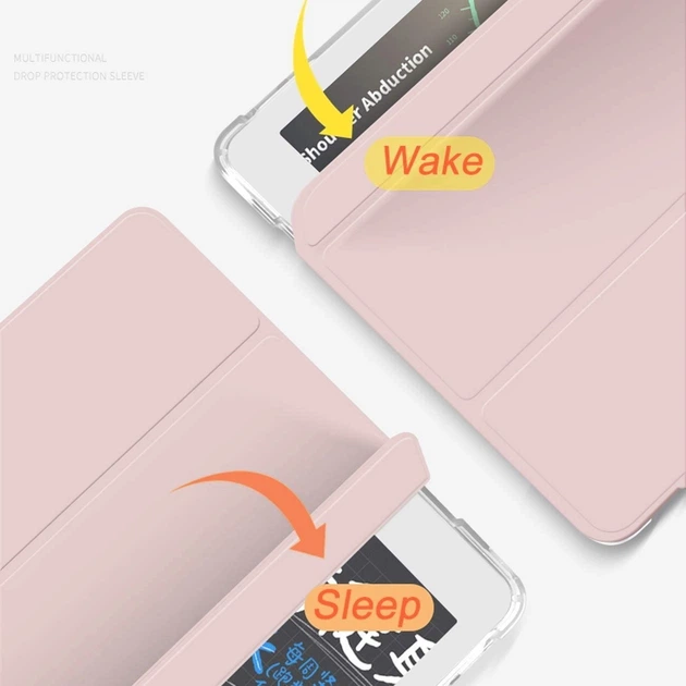Силиконовый чехол обложка Transparent + Pencil Holder BBM1 для iPad 10.2" 2019/2020/2021 Розовый - изображение 3