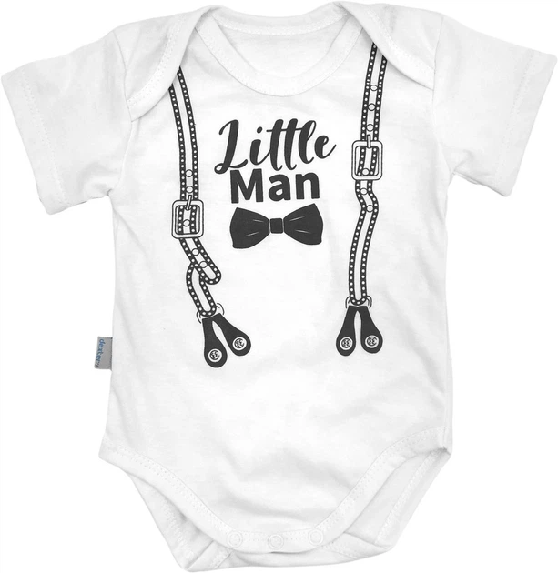 Боді Dexters "Little Man" 80 см білий - Фото 1 Боді Dexters "Little Man" 80 см білий - зображення 1