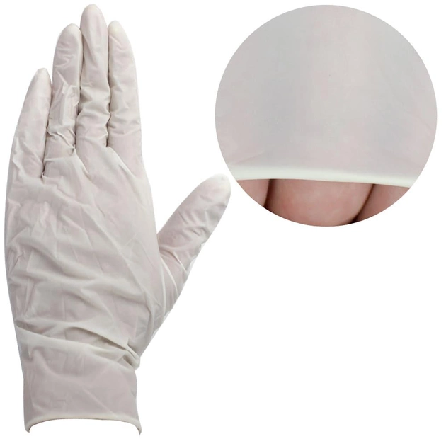 Перчатки Виола латексные без талька, размер S, 100 шт (0091894) - изображение 1