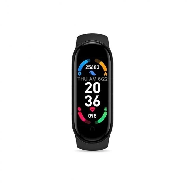 Трекер фитнес браслет Smart Band M6 Black с функцией мониторинга здоровья - изображение 5