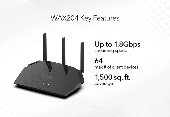 Точка доступа NETGEAR WAX204 AX1800 WiFi 6, 4xGE LAN 1xGE WAN (WAX204-100EUS) - изображение 7