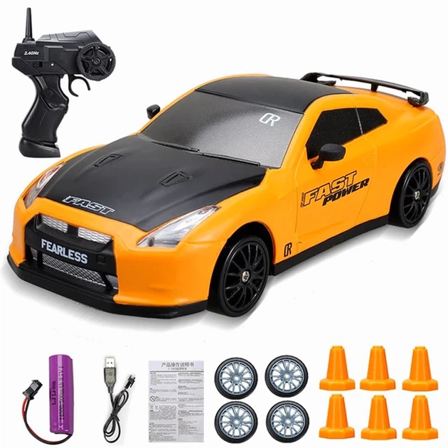 Машинка для дрифта на радиоуправлении HB Toys Nissan GT-R 4WD / Ниссан ГТР на радиоуправлении дрифт желтая - Фото 5 Машинка для дрифта на радиоуправлении HB Toys Nissan GT-R 4WD / Ниссан ГТР на радиоуправлении дрифт желтая - изображение 5