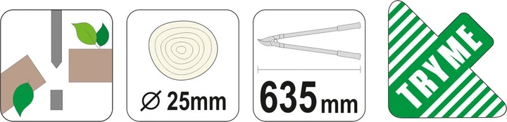 Секатор для обрезки веток Yato 25 мм 635 мм (YT-8832) - изображение 2