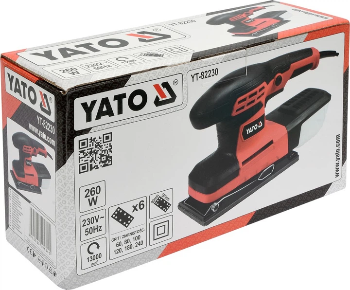 Вибрационная шлифовальная машина Yato YT-82230 230 Вт - Фото 4 Вибрационная шлифовальная машина Yato YT-82230 230 Вт - изображение 4