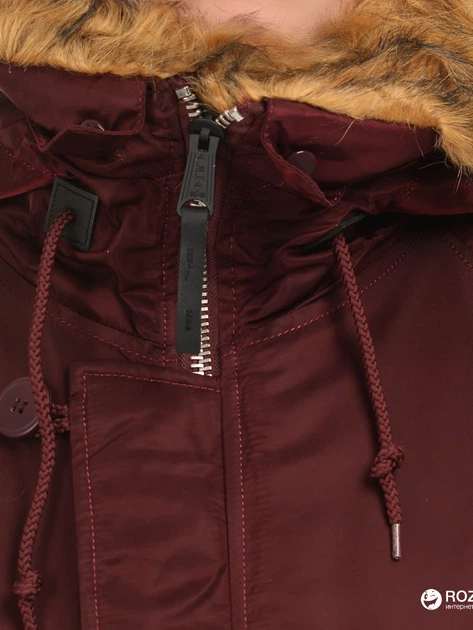 Парка Alpha Industries Slim Fit N-3B Parka S Maroon/Orange - изображение 4
