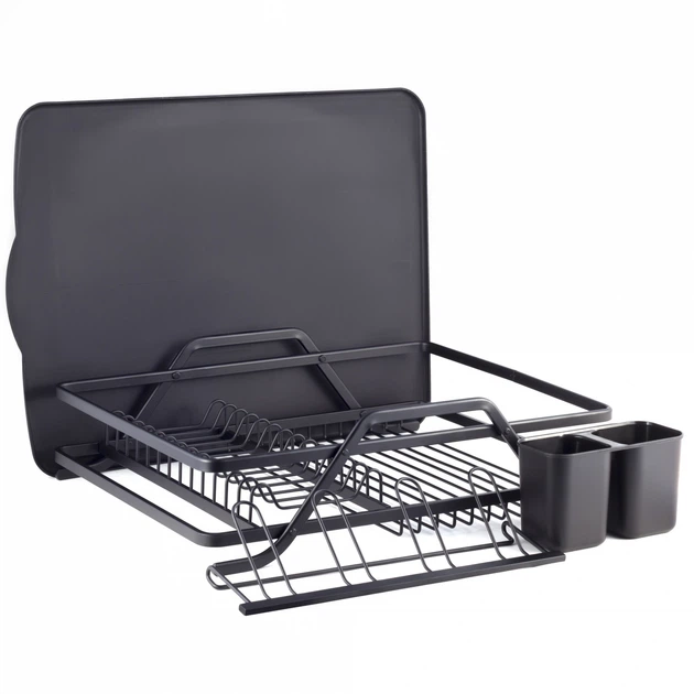 Сушарка для посуду Kamille 59х38х13 см з алюмінію з піддоном KM-0751 - зображення 5