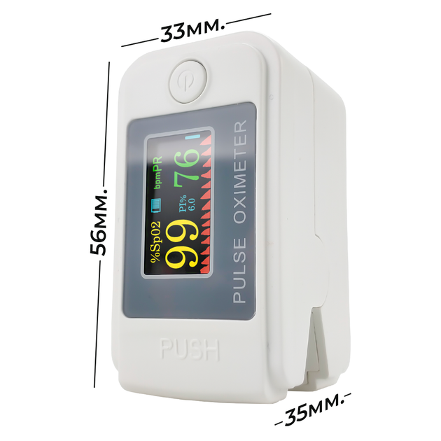Электронный пульсоксиметр на палец JETIX Pulse Oximeter White + батарейки в комплекте (Гарантия 12 месяцев) - изображение 6