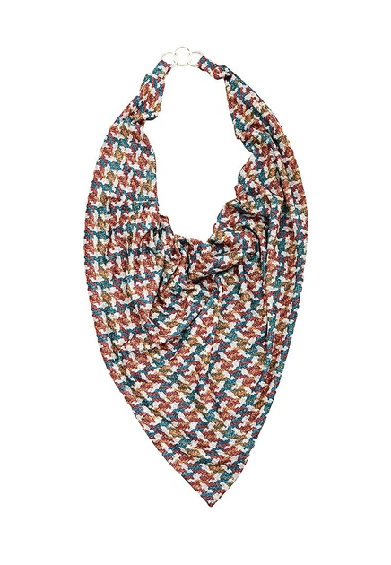 Шарф "Эдинбург" большой трендовый от MyScarf теплый разноцветный женский с кольцами - изображение 2