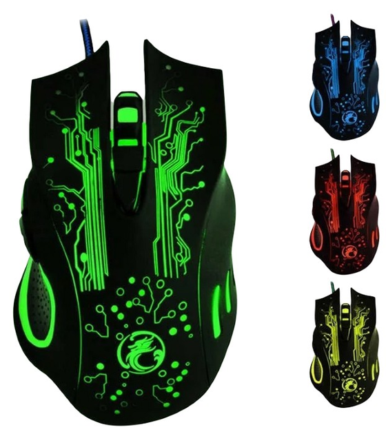 Игровая мышка iMICE X9, проводная компьютерная мышь с LED с подсветкой 2400 dpi, мышка для ПК, ноутбука - изображение 12