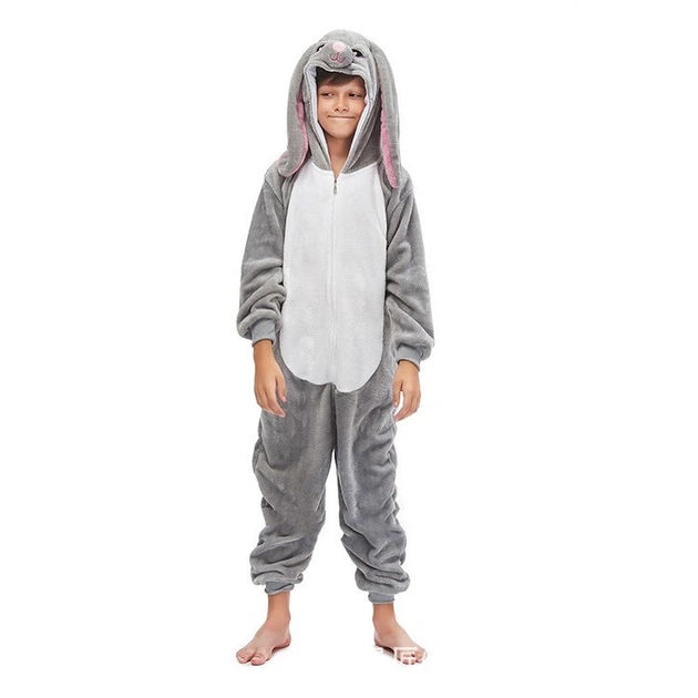 Піжама Кігурумі Сліп Для Хлопчиків Kigurumi Костюм Кролик Заєць Негідник Сірий 120-130 см. (2029/2) - зображення 5
