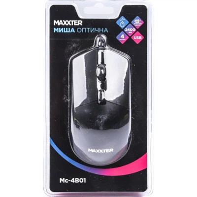 Мышка Maxxter Mc-4B01 USB Black (Mc-4B01) - изображение 3