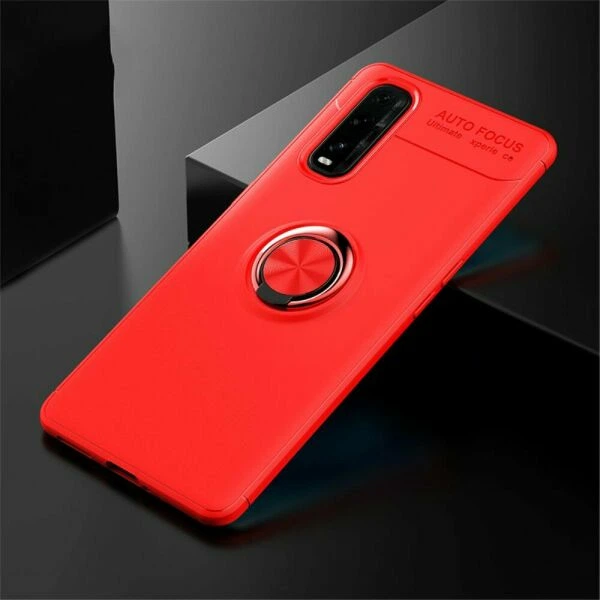 Чохол з магнітним кільцем UniCase Magnetic Ring для OPPO Find X2 - Red - зображення 5