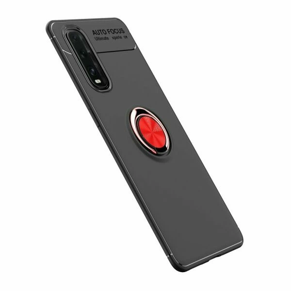Чохол з магнітним кільцем UniCase Magnetic Ring для OPPO Find X2 - Red / Black - зображення 3
