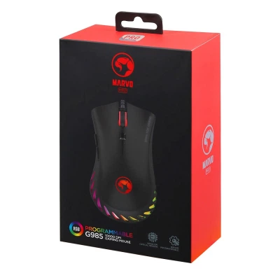 Мишка Marvo G985 RGB-LED USB Black (G985) - зображення 6