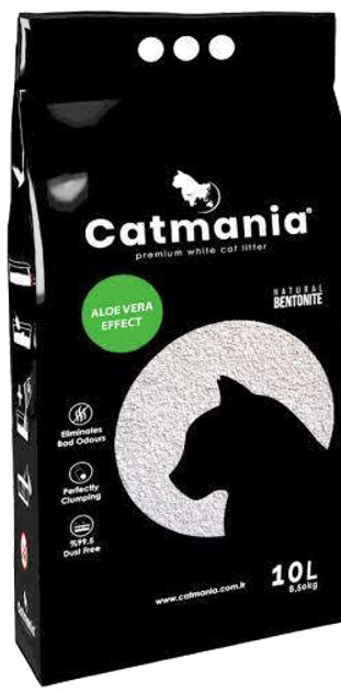 Наполнитель для кошачьего туалета Catmania алое вера + зеленые гранулы ...