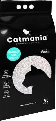Наполнитель для кошачьего туалета Catmania марсельское мыло + бирюзовые гранулы Бентонитовый комкующий 5л (8682162004038) - изображение 1