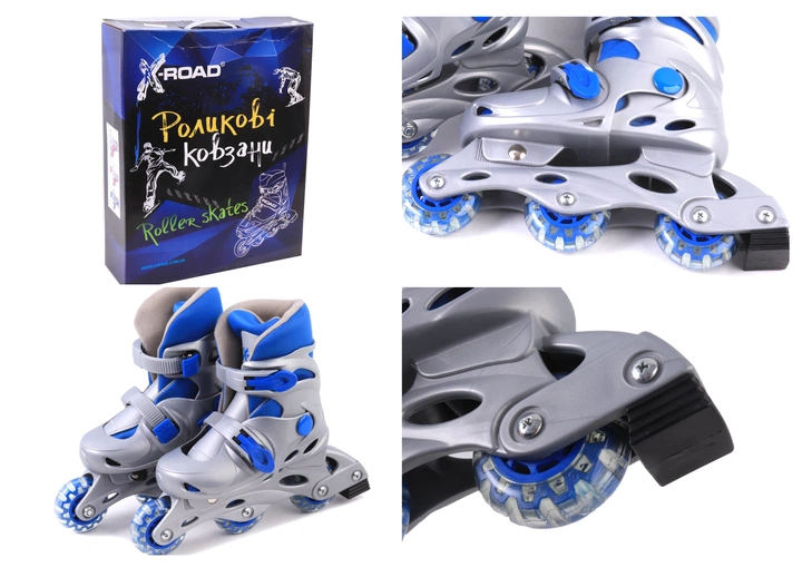 Ролики X-ROAD розсувні сині, розмір S (31-34) 44*36*11,5см PW120/S - изображение 2