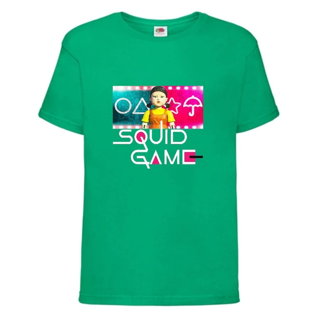 Футболка детская Игра в Кальмара 0015 (Squid game) зеленая (SQD-0015 grn) 128 см - Фото 1 Футболка детская Игра в Кальмара 0015 (Squid game) зеленая (SQD-0015 grn) 128 см - изображение 1