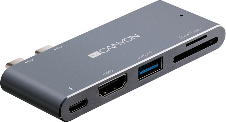 Мультипортовая док-станция Canyon 5-в-1 USB Type C (CNS-TDS05DG) - Фото 2 Мультипортовая док-станция Canyon 5-в-1 USB Type C (CNS-TDS05DG) - изображение 2