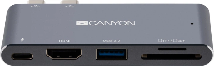 Мультипортовая док-станция Canyon 5-в-1 USB Type C (CNS-TDS05DG) - Фото 1 Мультипортовая док-станция Canyon 5-в-1 USB Type C (CNS-TDS05DG) - изображение 1