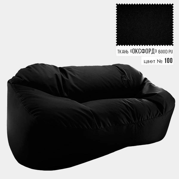 Диван Coolki Бескаркасный 175x120x90 черный 100 (Оксфорд 600D) - изображение 1