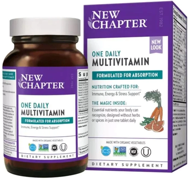 Щоденні Мультивітамінний комплекс New Chapter Only One One Daily Multivitamin 72 таблетки (727783003607) - Фото 2 Щоденні Мультивітамінний комплекс New Chapter Only One One Daily Multivitamin 72 таблетки (727783003607) - зображення 2