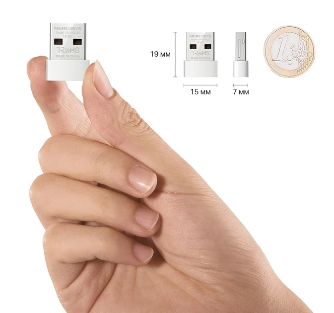 USB Wi-Fi адаптер Mercusys MW150US 150 Мбіт/с - зображення 4
