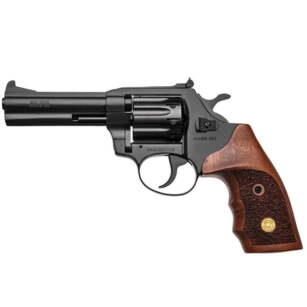 Револьвер під патрон Флобера Alfa 441 (4.0", 4.0 мм), ворон-дерево - зображення 1