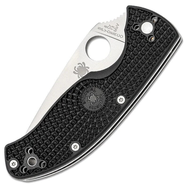 Нож складной Spyderco Tenacious полусеррейтор (длина: 197мм, лезвие: 86мм), черный FRN - изображение 2