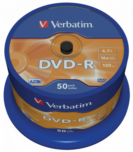 Носії інформації VERBATIM DVD-R 4,7Gb 16x Cake 50 pcs 43548 (043548) - зображення 2