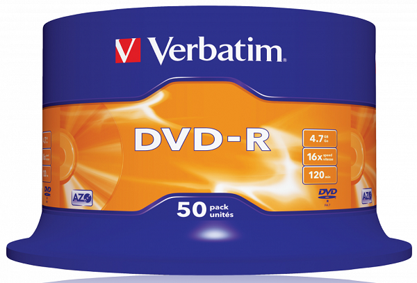 Носії інформації VERBATIM DVD-R 4,7Gb 16x Cake 50 pcs 43548 (043548) - зображення 3