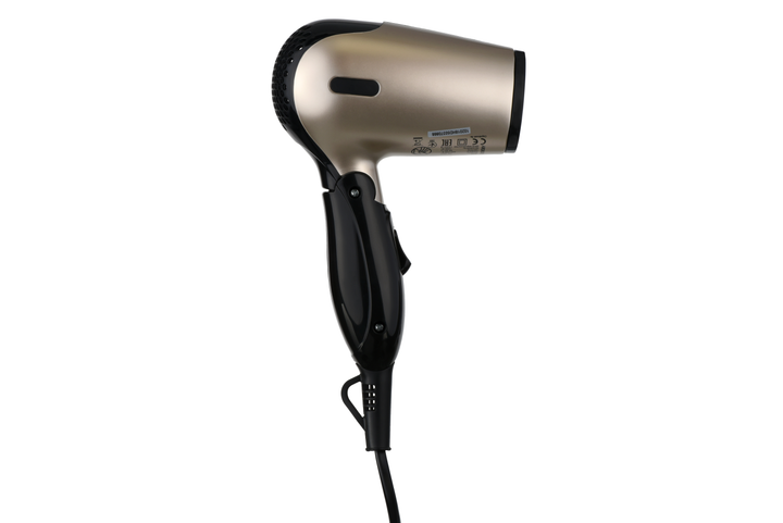 Фен Ardesto HD-503T дорожный/1200 Вт/складная ручка/2 скорости/2 темпер. режима/золотисто-черный (HD-503T) - изображение 2