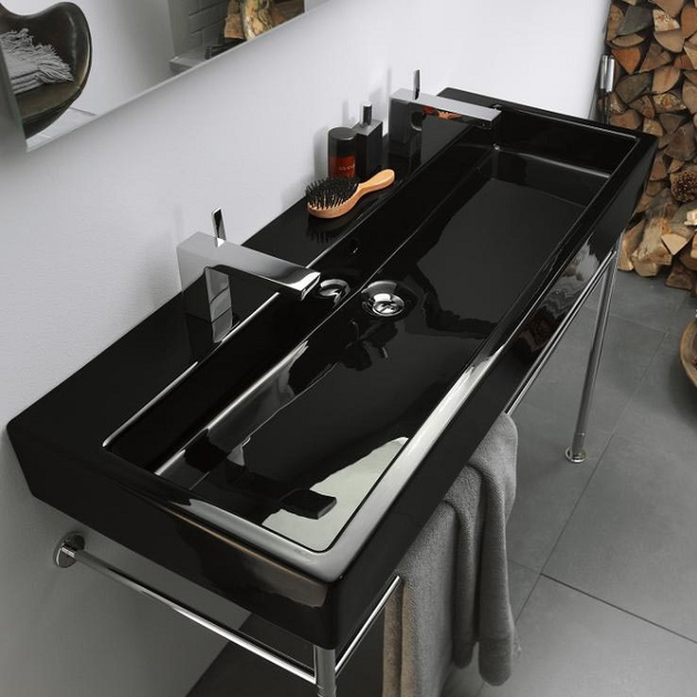 Раковина накладная на столешницу Duravit Vero 100 х 47 см, черный ...