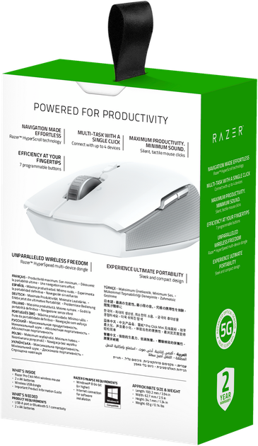 Mysz Razer Pro Click mini White/Gray (RZ01-03990100-R3G1) - Zdjęcie 9 Mysz Razer Pro Click mini White/Gray (RZ01-03990100-R3G1) - obraz 9