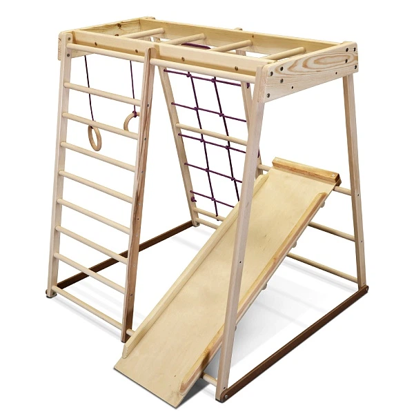 Дитячий спортивний ігровий комплекс Baby Sport SB Крихітка Еко 120х120х103 см Різнобарвний (Крихітка - 3 Екз міні) - зображення 2