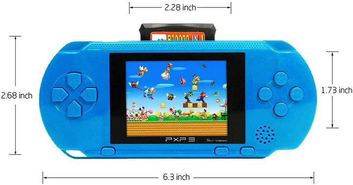 Портативная игровая приставка PXP3 MD-2700 Голубая - изображение 2