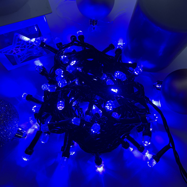 Світлодіодна гірлянда новорічна нитка Кристали Decorative Lights 100 ...