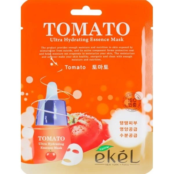 Маска тканевая с экстрактом томата Ekel Tomato Ultra Hydrating Essence Mask 25 мл (8809242270132) 