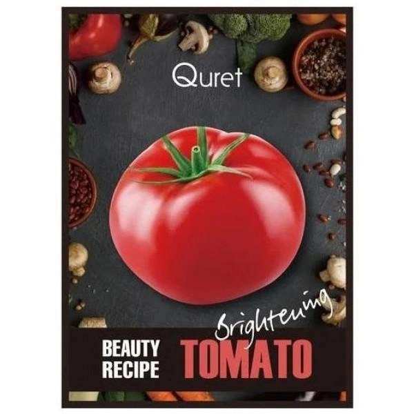 Маска для лица осветляющая с томатом Quret Beauty Recipe Mask Tomato Brightening 25 г (8809632520113) 