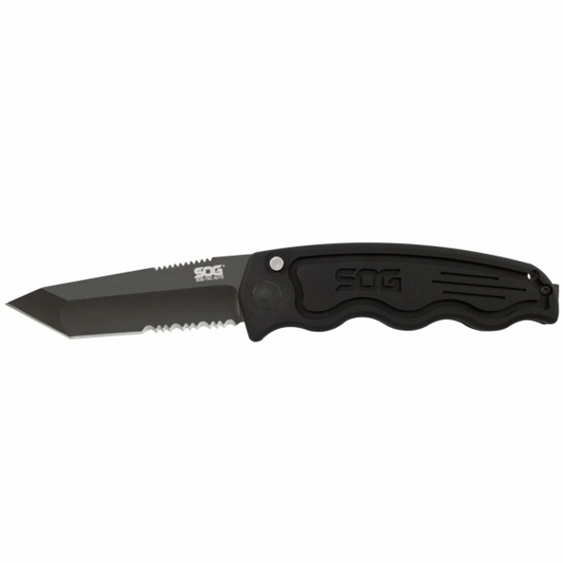 Нож складной SOG SOG-TAC Automatic (TiNi/Partically Serrated) Чорний - изображение 2