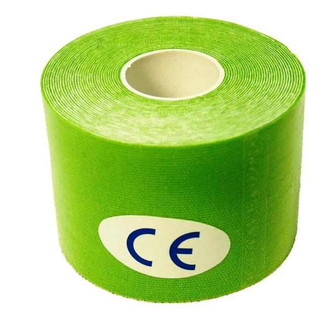 Кинезио тейп в рулоне 5 м х 2,5 см зеленый GS020 - изображение 1