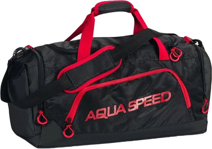 Сумка спортивна Aqua Speed DUFFEL BAG 6774 55x26x30 см Чорно-червона (5908217667748) - Фото 1 Сумка спортивна Aqua Speed DUFFEL BAG 6774 55x26x30 см Чорно-червона (5908217667748) - зображення 1